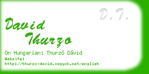 david thurzo business card