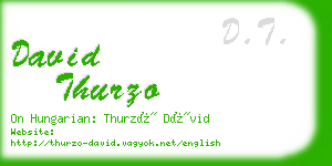 david thurzo business card